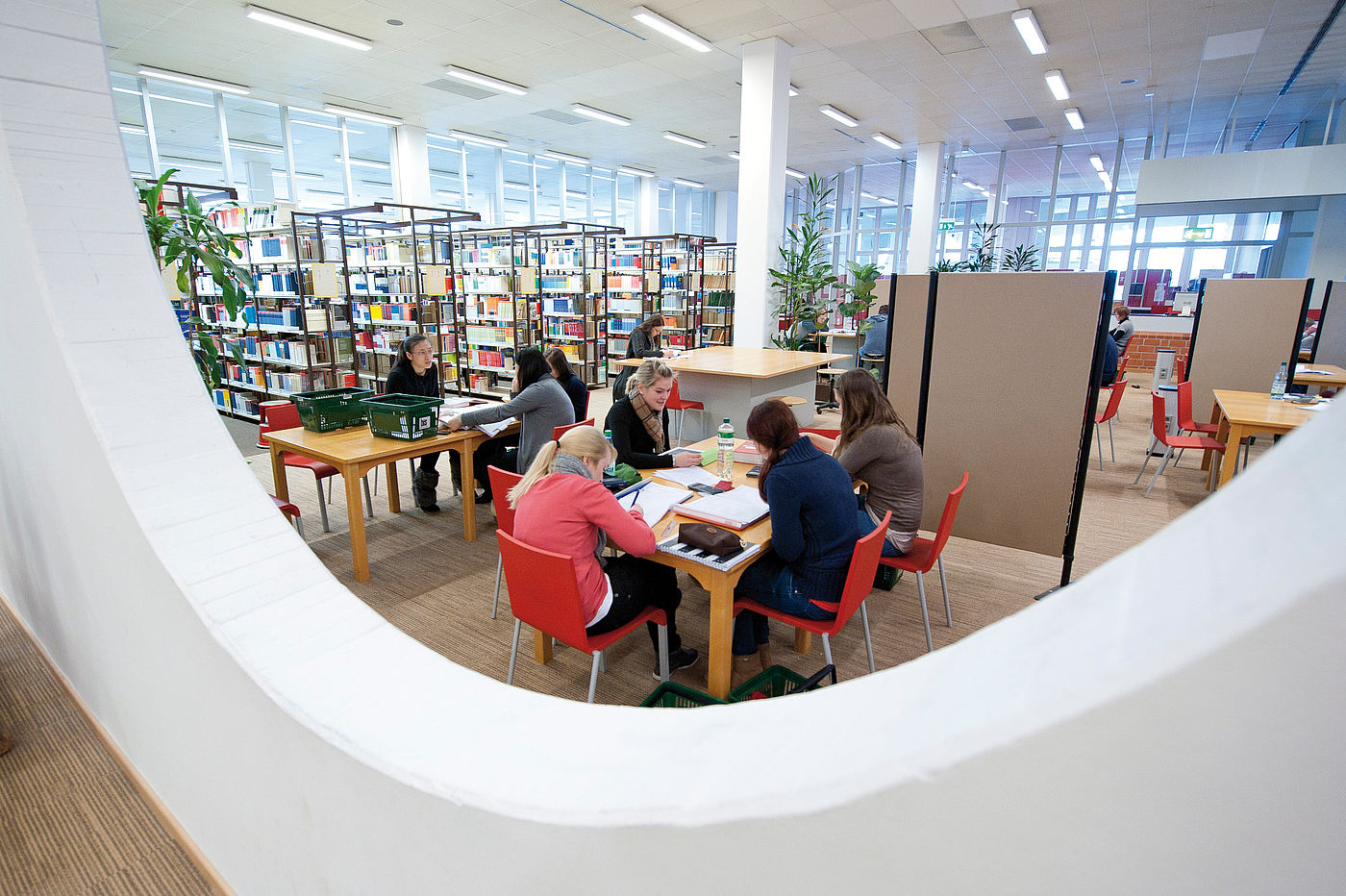 Studierende lernen gemeinsam in der Bibliothek der Universität Oldenburg