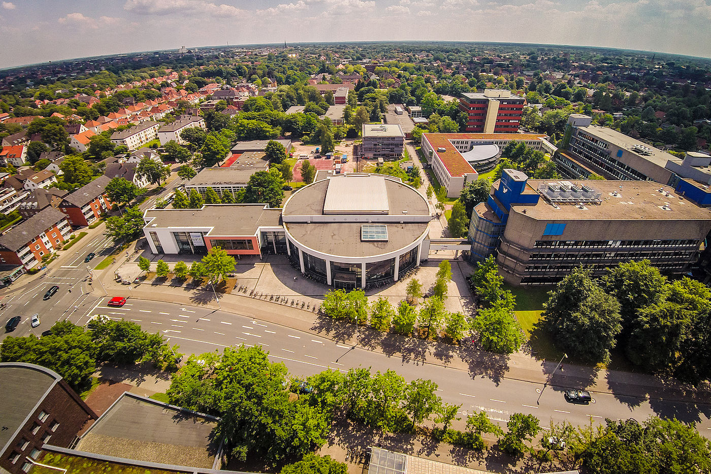 Luftbild der Universität Oldenburg am Campus Haarentor
